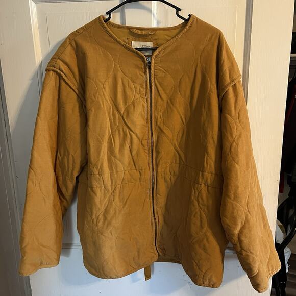 Universal Thread Jackets & Blazers - Universal Thread Women’s Quilted Corduroy Jacket XL Golden Mustard Layers Warm